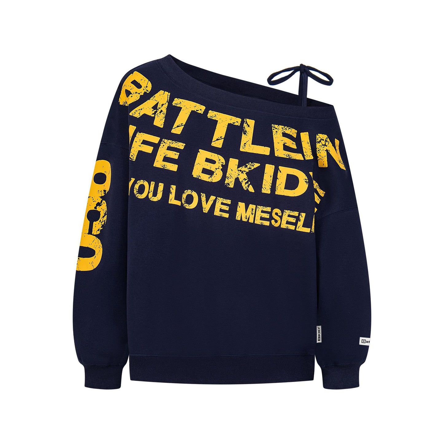 UNIKCOSA RetroMuse Mottled Letter Print Lazy Hoodie for Women ๐