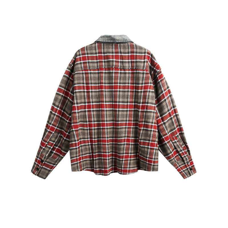 UNIKCOSA Velora Heavy Vintage Plaid Long Sleeve Shirt π«