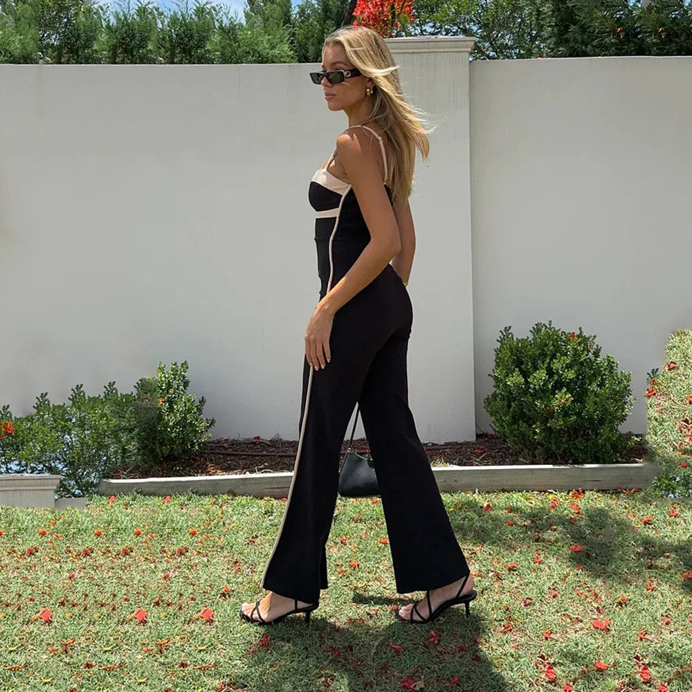 UNIKCOSA NoirFit Streetwear Jumpsuit Color Contrast 💫