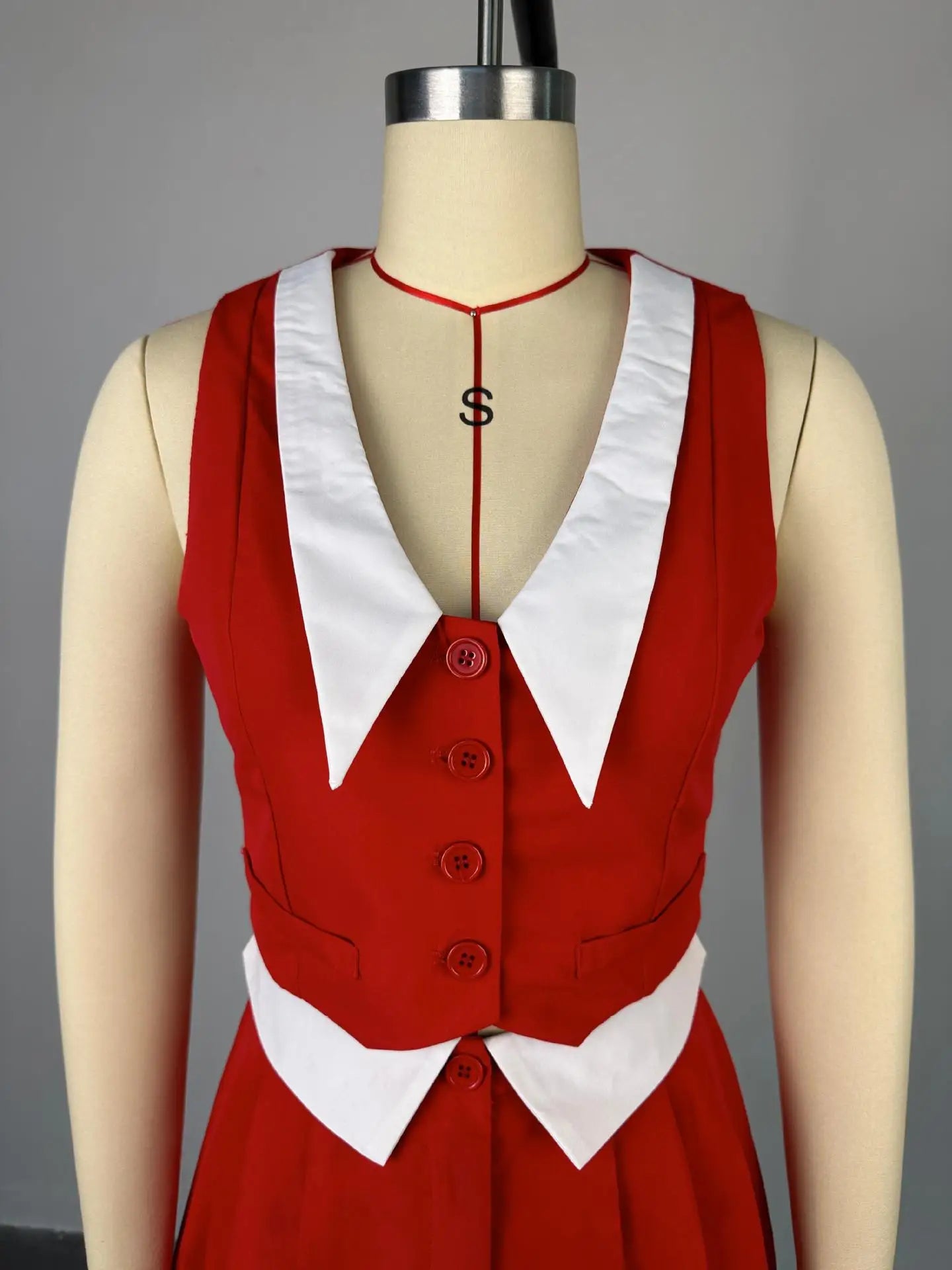 UNIKCOSA LuxeEase Two Piece Set Doll Neck Top Skirt π«