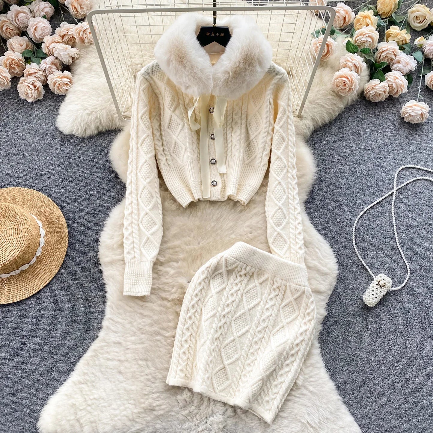 UNIKCOSA LuxeEase Knitted Two Piece Set Chic Cozy Edition 💫