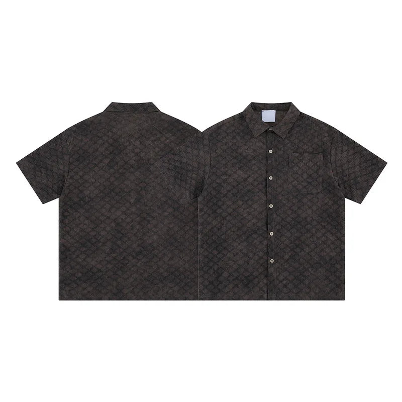 UNIKCOSA UrbanSoul Men Tie Dye Short Sleeve Shirt Floral 💫