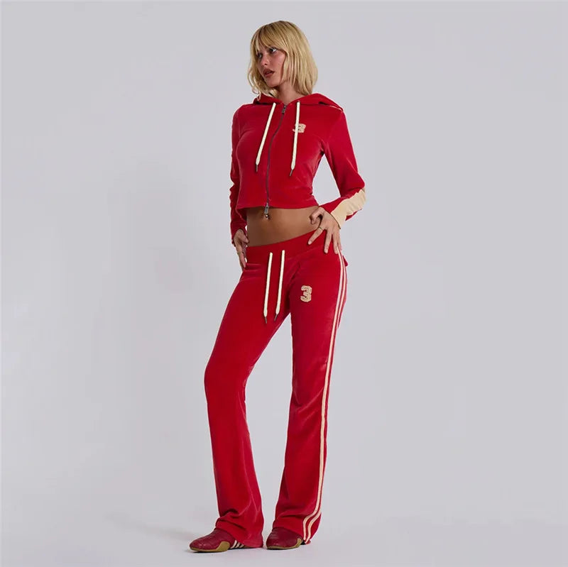 UNIKCOSA Autumn Leisure Set β Long-Sleeve Top + Wide-Leg Pants 2-Piece