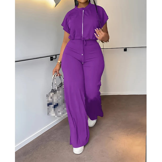 UNIKCOSA Velora Two-Piece Set Drawstring Top and Pants 💫