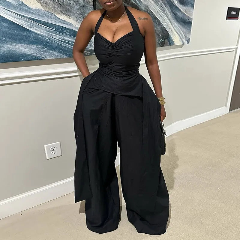 UNIKCOSA Velora Wide Leg Jumpsuit Irregular Tube Design π«