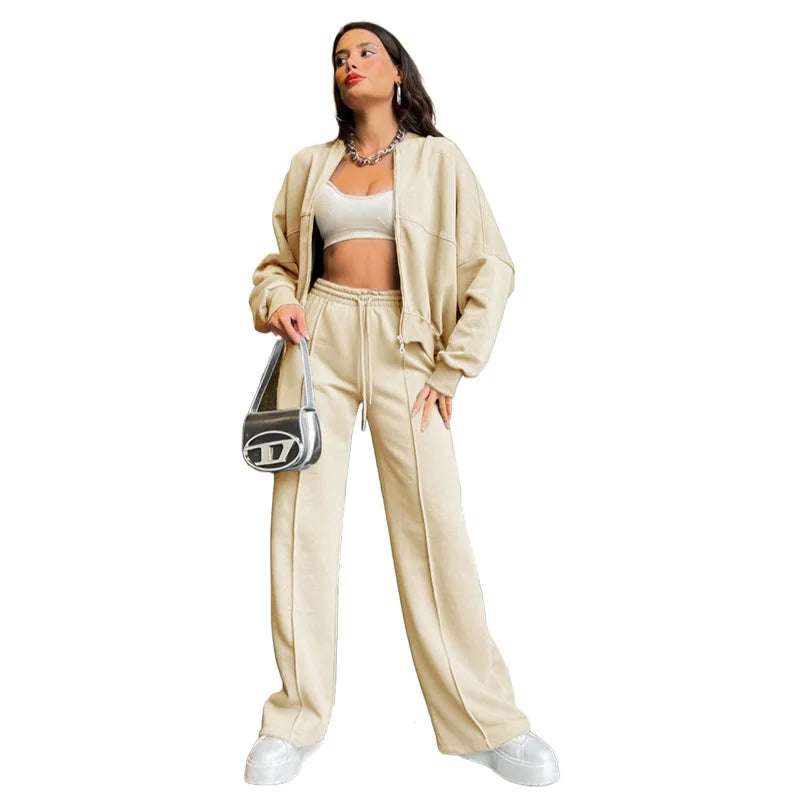 UNIKCOSA Velora Autumn Winter Zip Cardigan Jogger Set 💫