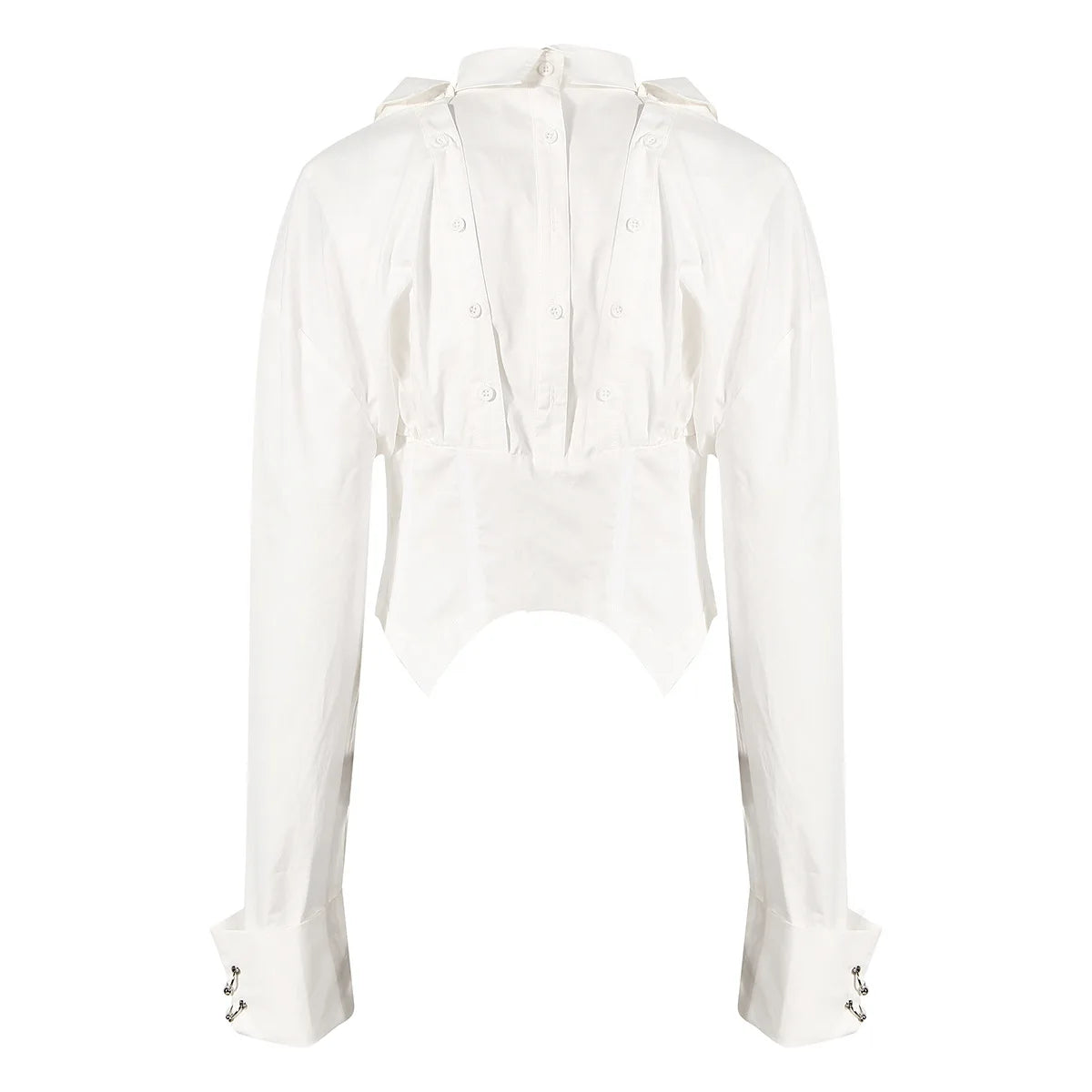 UNIKCOSA Women’s Irregular Crop Blouse – Designer Detachable High-Quality Shirt (Trendy Chic Edition)