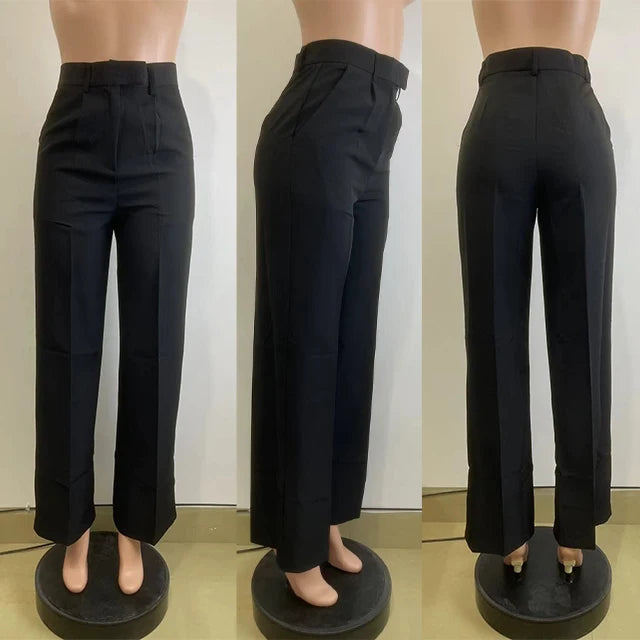 UNIKCOSA UrbanSoul Elegant High-Waist Wide-Leg Trousers π«