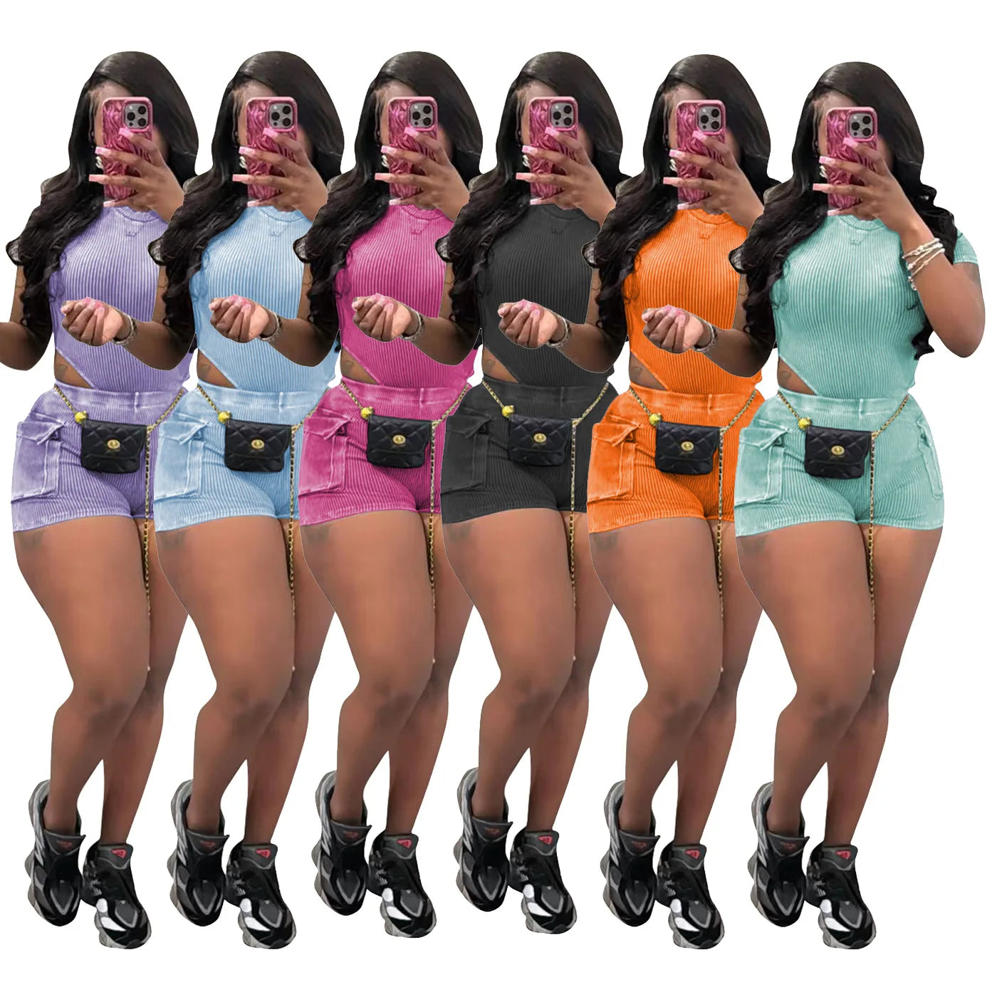 UNIKCOSA UrbanSoul Summer Biker Set Two-Piece Streetwear π«