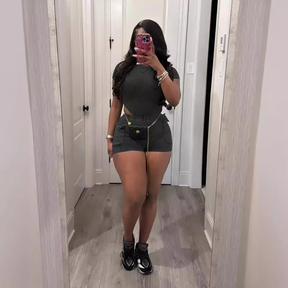 UNIKCOSA UrbanSoul Summer Biker Set Two-Piece Streetwear π«