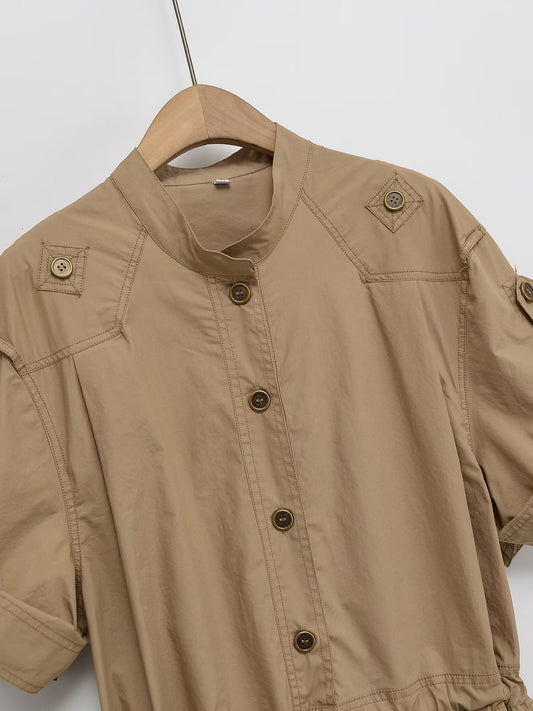 UNIKCOSA UrbanSoul CamelEase Short Sleeve Jumpsuit ๐ซ