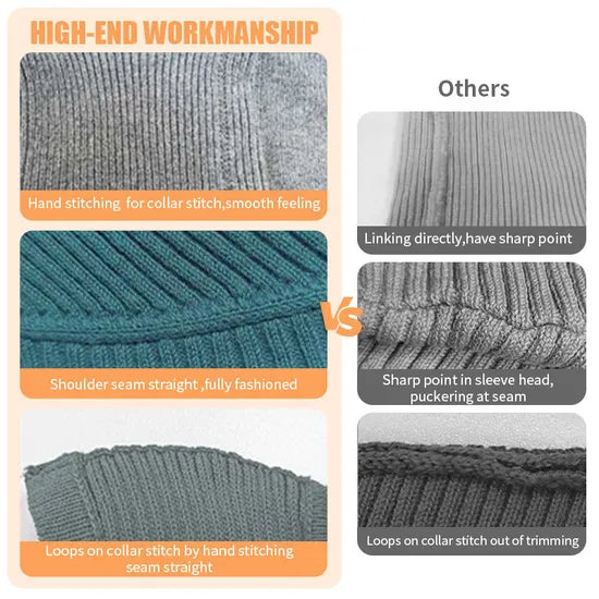 Chic Women's Turtleneck Long Sleeve Knitted Sweater Dress with Detachable Shawl