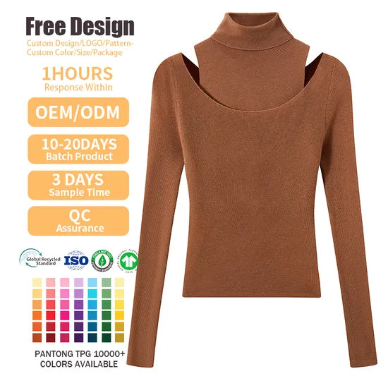 Luxurious Women's Cozy 2-Piece Wool Blend Turtleneck Sweater & Vest Set