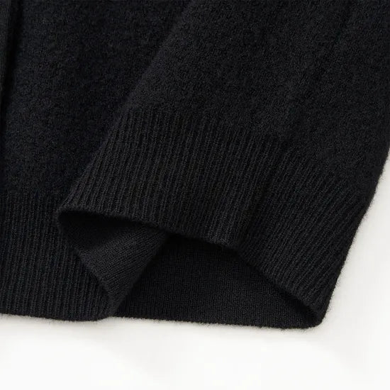 K&P Women's Merino Wool Round Neck Long Sleeve Cardigan Sweater