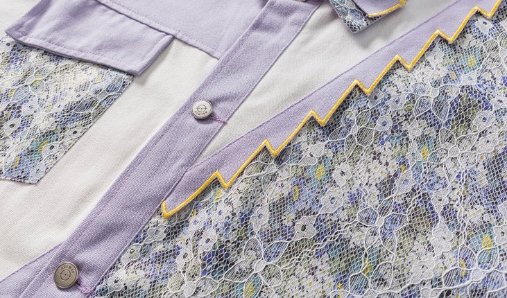 UNIKCOSA NoirFit Lace Splicing Color Jacket Men Premium π₯