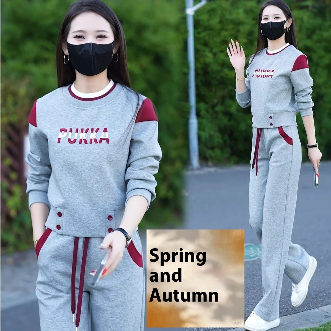 UNIKCOSA Velora Wide-Leg Two-Piece Set Loose Top Trousers π«