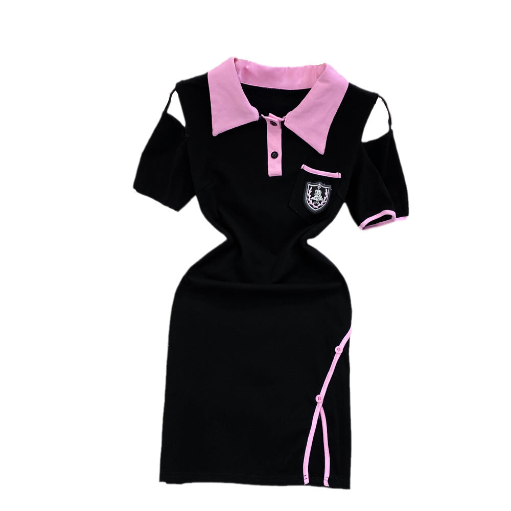 UNIKCOSA Velora Sheath Dress Black Matte Silk One Size π«