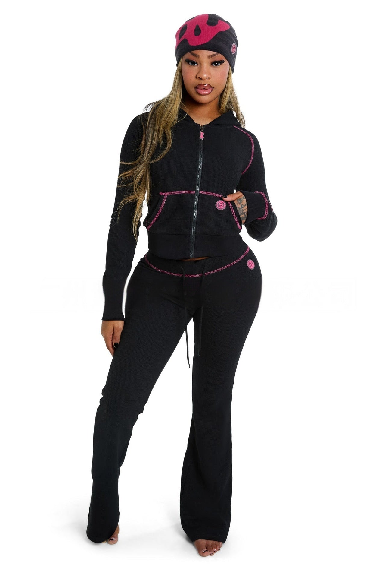 UNIKCOSA UrbanSoul Two-Piece Set Striped Plaid Trousers π