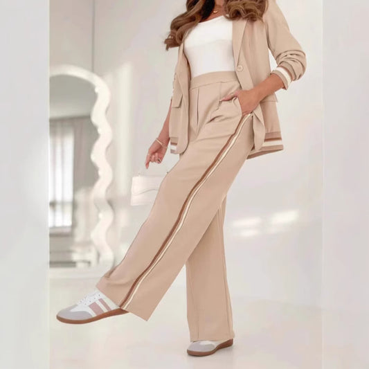 UNIKCOSA Velora Two Piece Suit Set Blazer Wide Leg Pants 💫