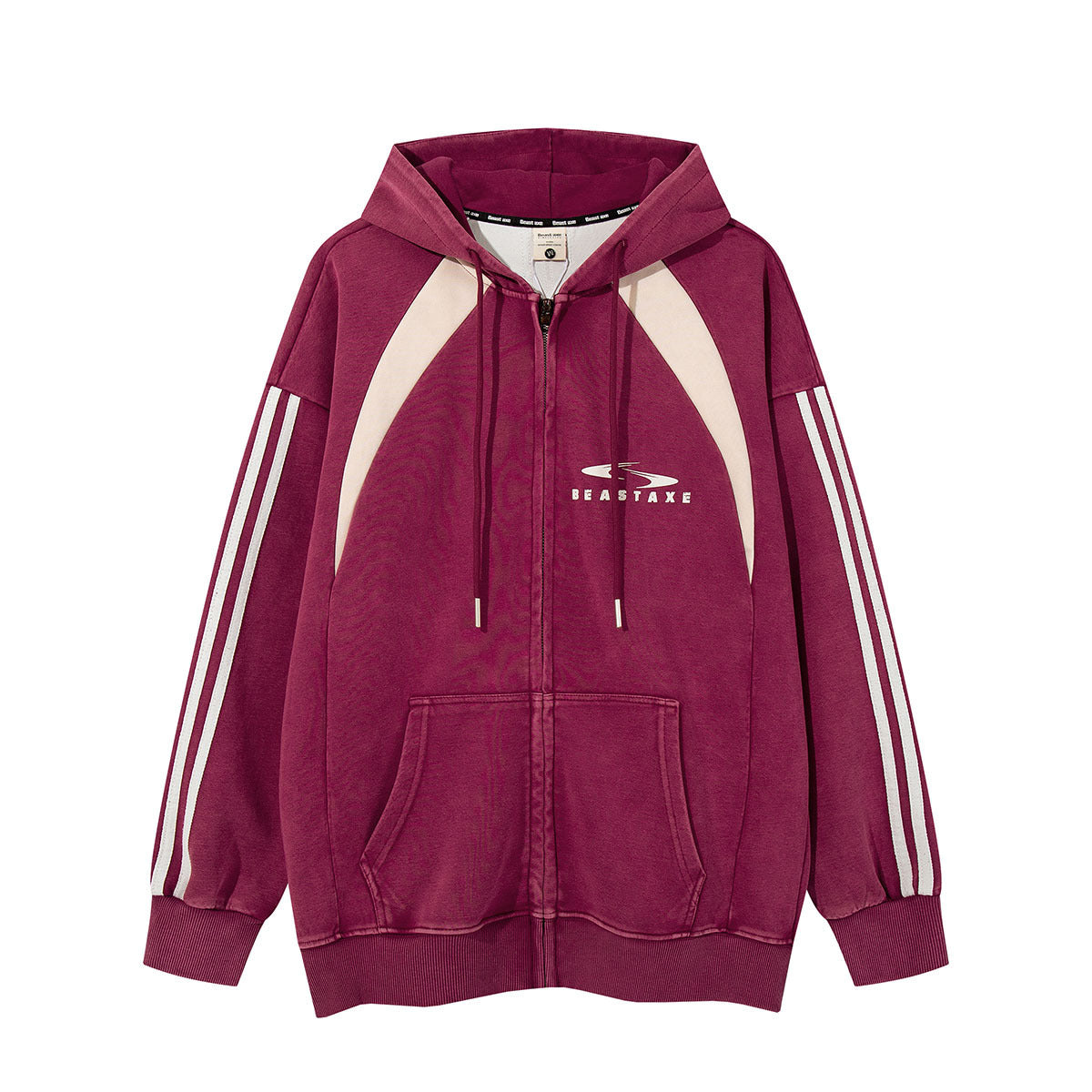 UNIKCOSA UrbanSoul Striped Patchwork Hoodie Pullover 💫