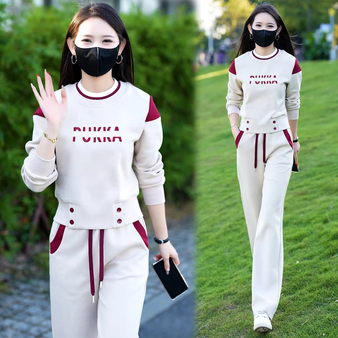 UNIKCOSA Velora Wide-Leg Two-Piece Set Loose Top Trousers π«