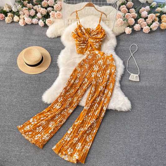 UNIKCOSA Velora TwoPiece Set Camisole Vest Wide Leg Pants π«