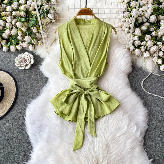 UNIKCOSA LuxeEase V Neck Sleeveless Tank Top Chic Edition 💫