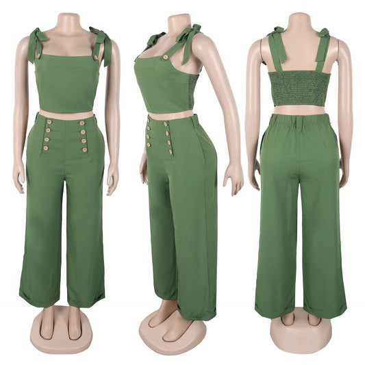 UNIKCOSA Velora Elegant Summer Two-Piece Set Office Ready π«