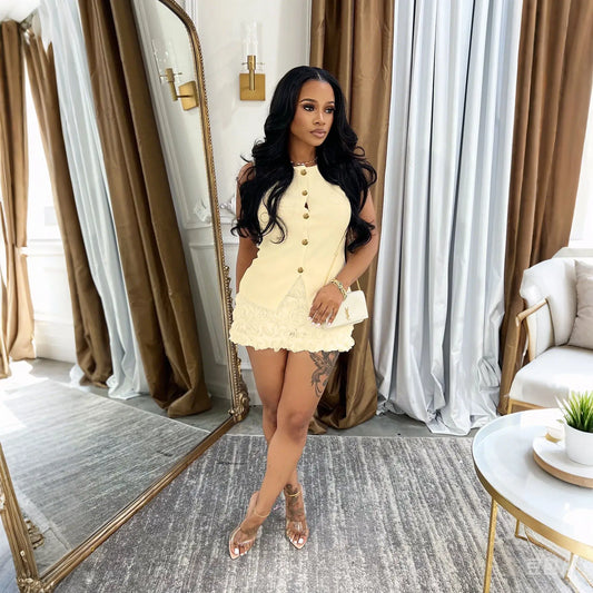 UNIKCOSA Velora Lace Floral Skirt Set Party Couture 💫