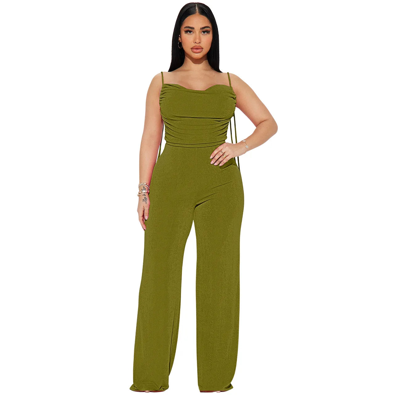 UNIKCOSA™ 2025 Summer Sling Jumpsuit – Sexy Sleeveless One-Piece with High-Waist Long Pants | Women’s Y2K Streetwear Romper