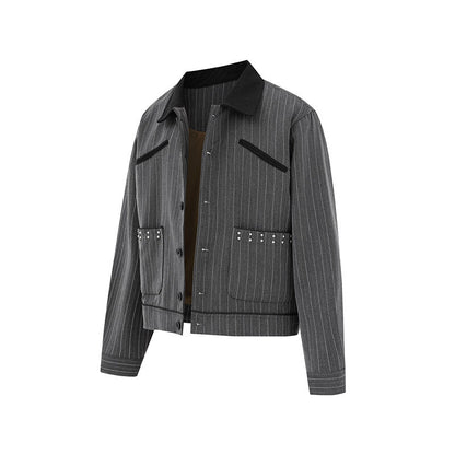 UNIKCOSA UrbanSoul Color Blocking Collar Jacket Casual 💫