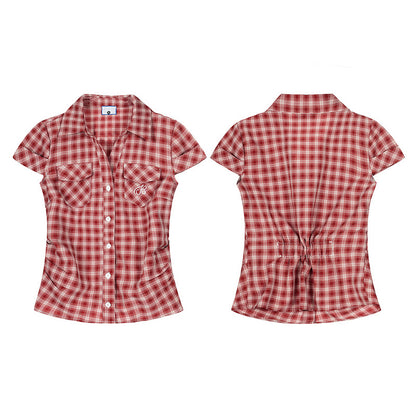 UNIKCOSA Velora Short Sleeve Shirt Summer Checkered Fit 💫