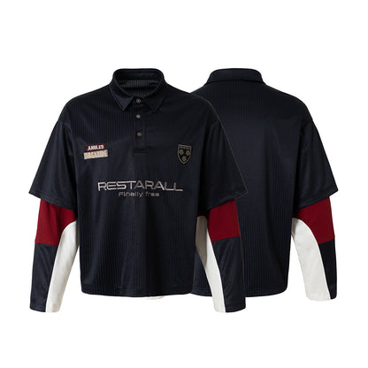 UNIKCOSA UrbanSoul Long Sleeve Lapel Polo Shirt Style 💫