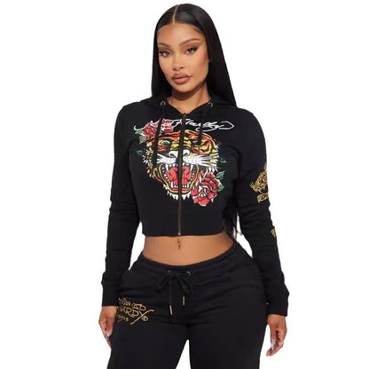 UNIKCOSA LuxeEase Printed Two-Piece Set Cartoon Skull 💫