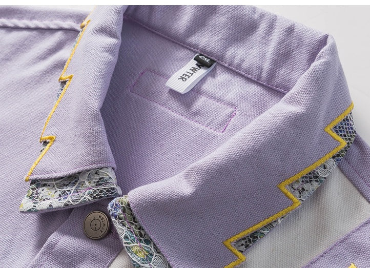 UNIKCOSA NoirFit Lace Splicing Color Jacket Men Premium 🔥