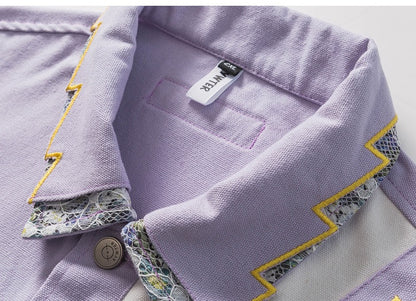 UNIKCOSA NoirFit Lace Splicing Color Jacket Men Premium 🔥