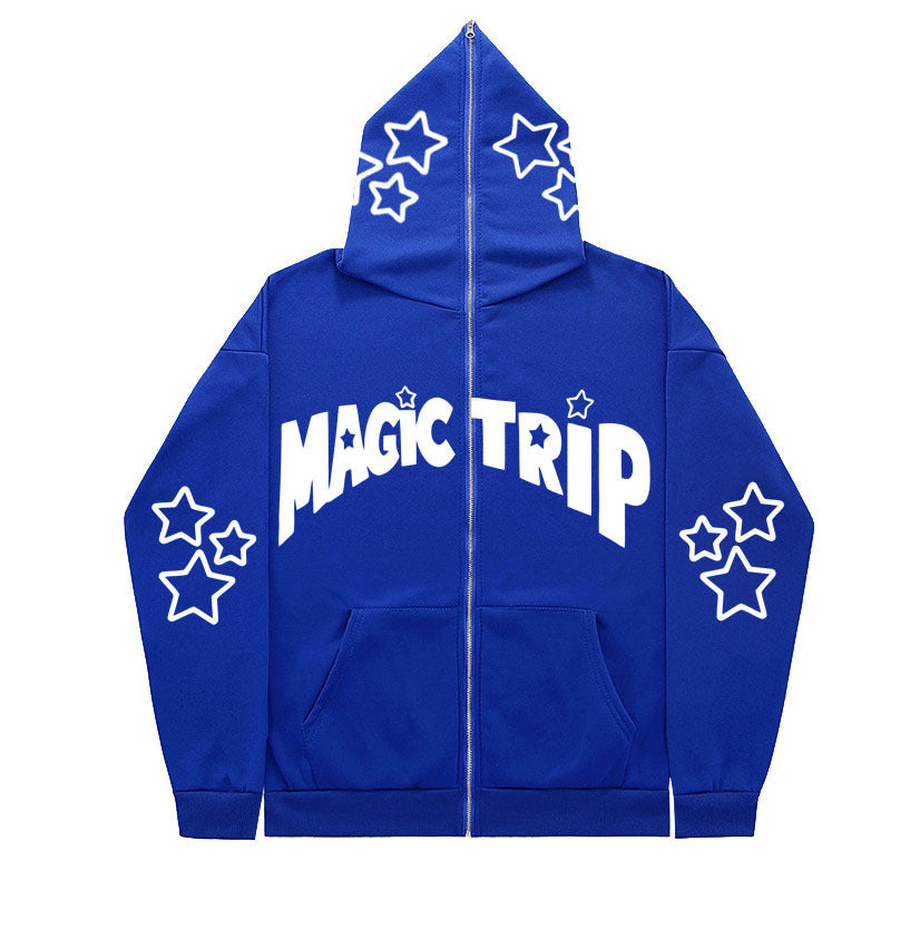 UNIKCOSA NoirFit Full Face Zipper Hoodie XingX Wool Lined 💫