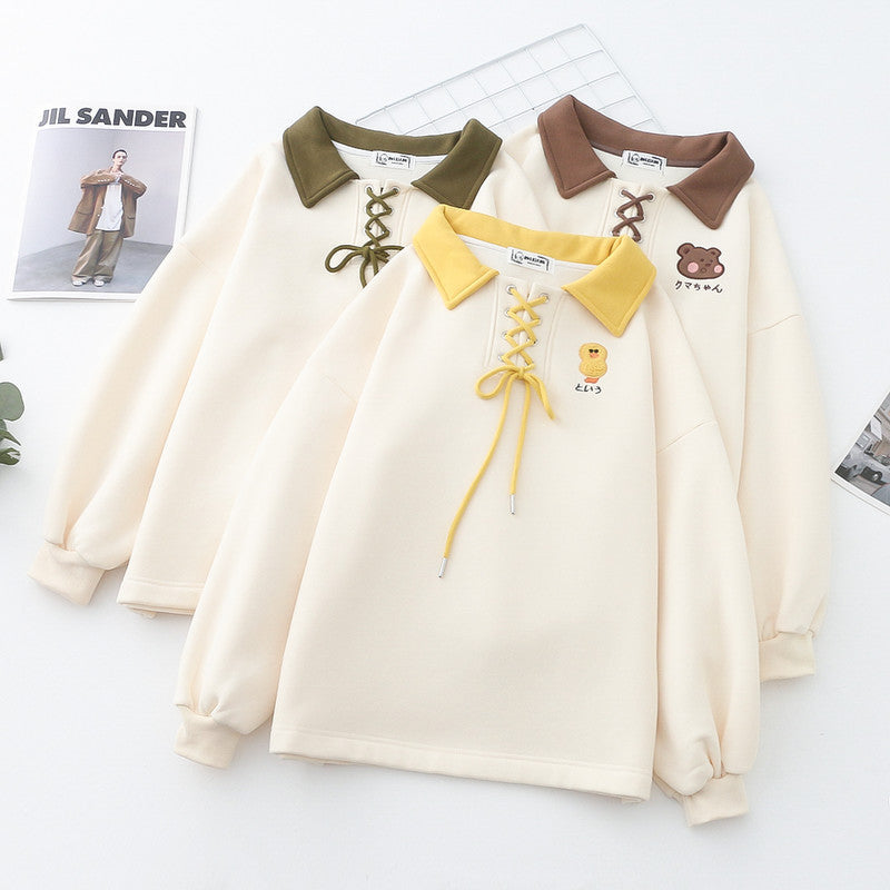 UNIKCOSA Velora Cartoon Animation Cotton Long Sleeve Top 💫