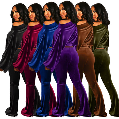 UNIKCOSA VelvetAllure One-Shoulder 2-Piece Set for Women 💃