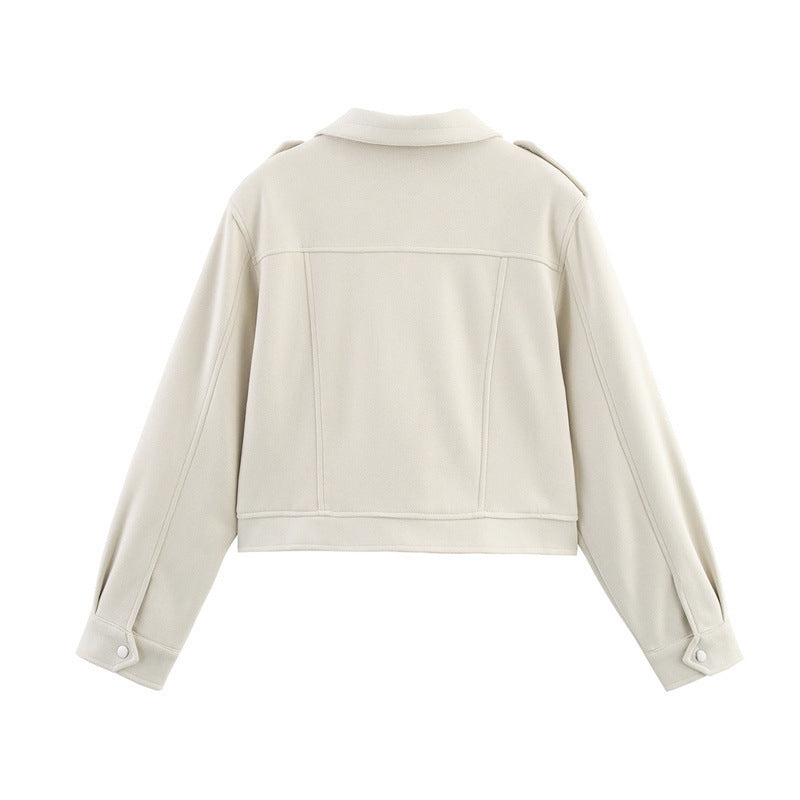 UNIKCOSA UrbanSoul Suede-Effect Short Jacket Distressed 💫