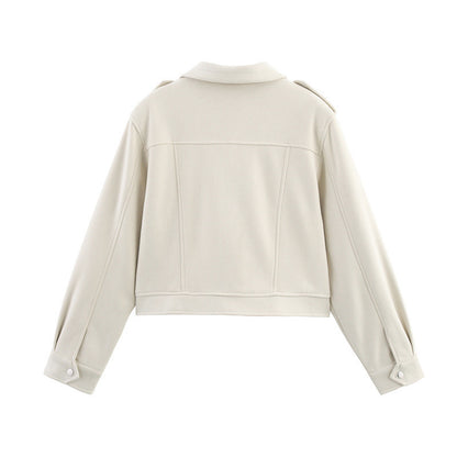 UNIKCOSA UrbanSoul Suede-Effect Short Jacket Distressed 💫