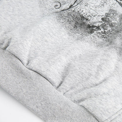 UNIKCOSA Velora Patterned Fur Collar Hooded Sweatshirt 💫