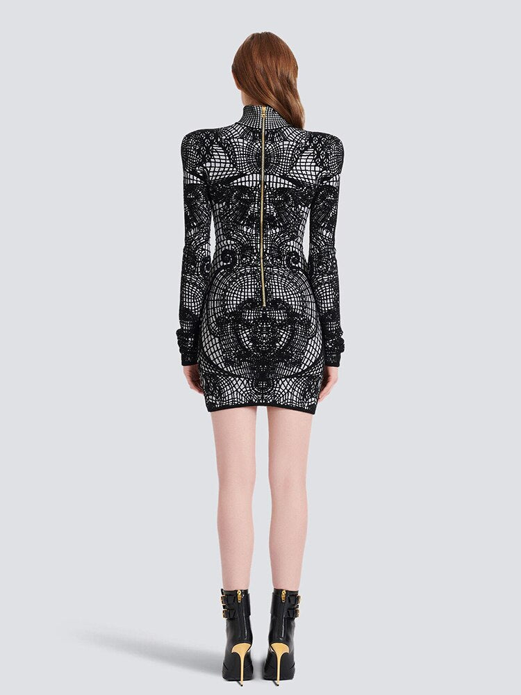 UNIKCOSA Velora Womens Animal Print Stand Collar Dress 💫