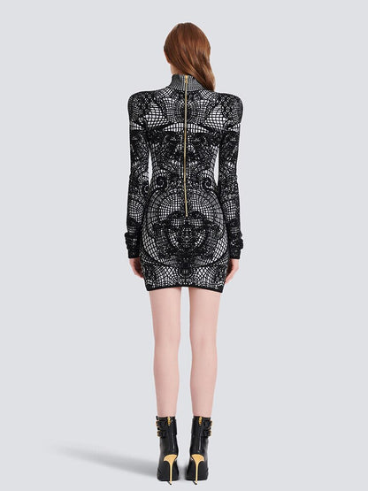 UNIKCOSA Velora Womens Animal Print Stand Collar Dress 💫