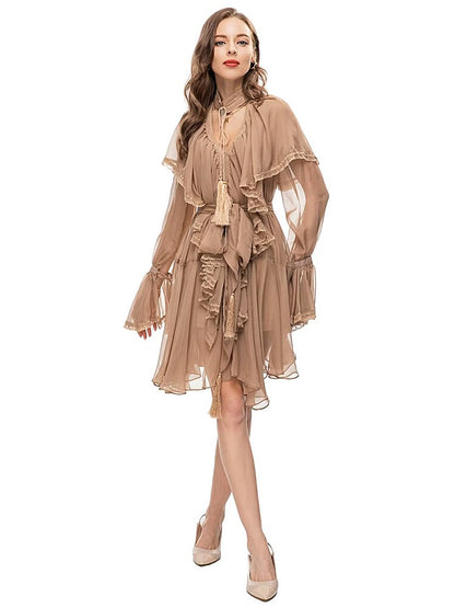 UNIKCOSA Velora Lace Up Mini Dress Chic Luxury Party 💫