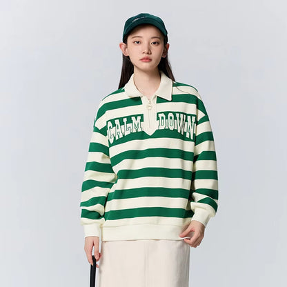 UNIKCOSA Velora Alphabet Embroidered Velvet Hoodie Polo 💫