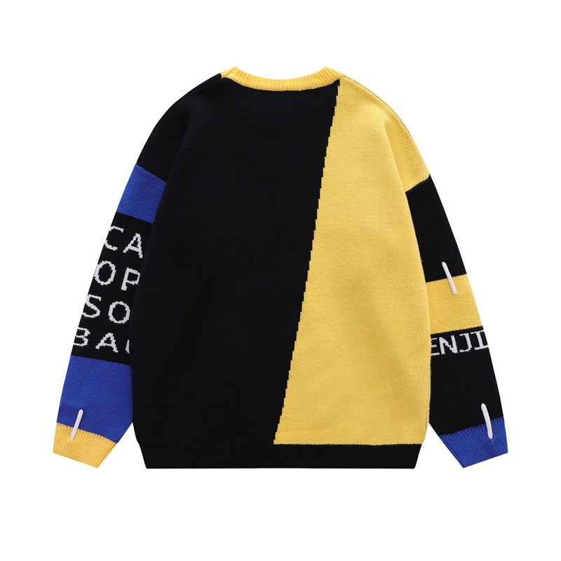 UNIKCOSA RetroMuse Colorblock Sweater Unisex Crewneck 💫