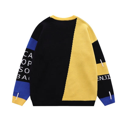 UNIKCOSA RetroMuse Colorblock Sweater Unisex Crewneck 💫
