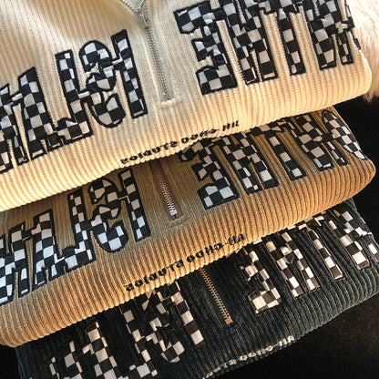 UNIKCOSA UrbanSoul Unisex Corduroy Lapel Hoodie Coat