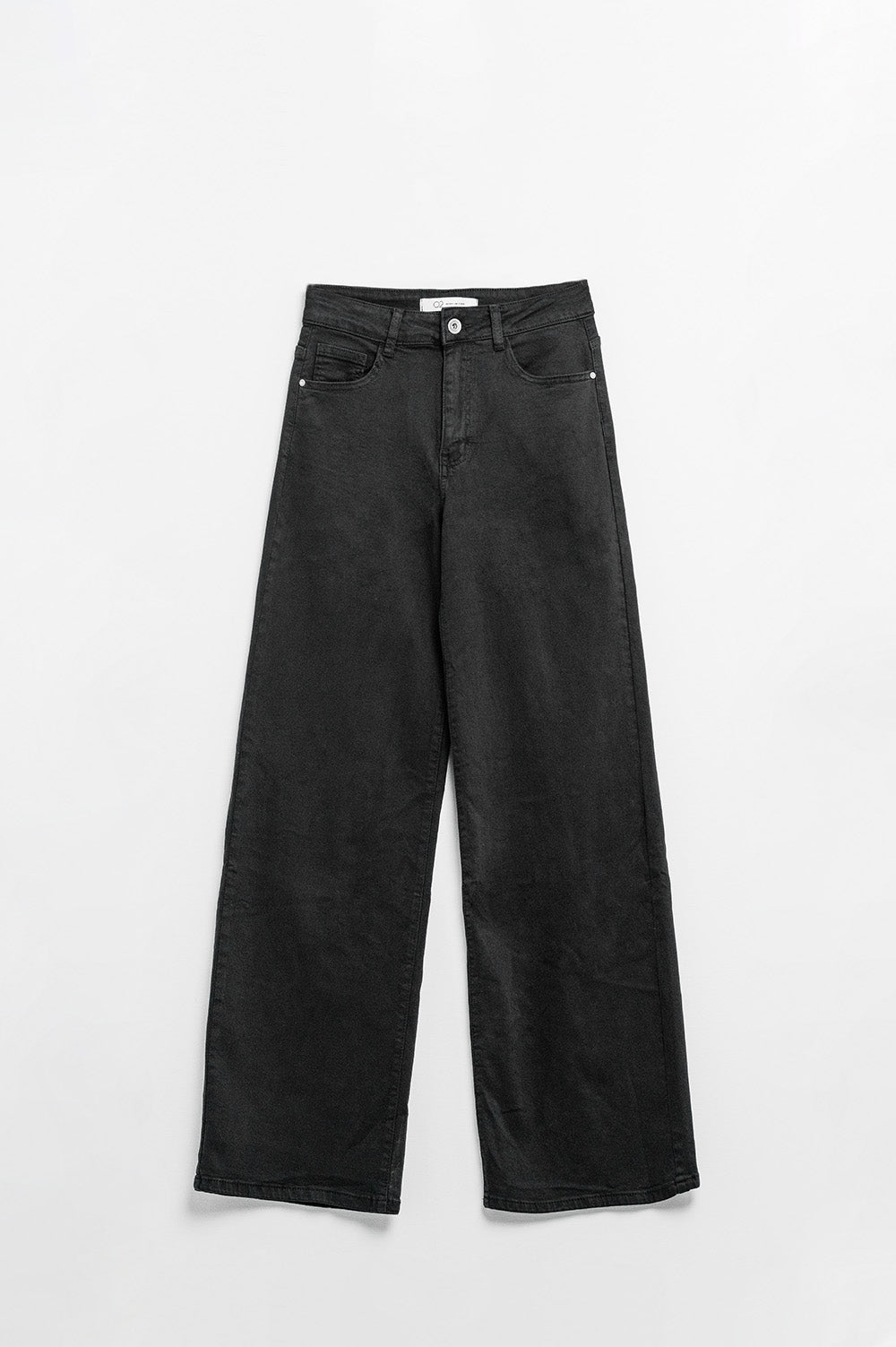Black high-waisted wide-leg pants
